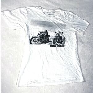 Easy Rider Motorcycle Movie T Shirt White Graphic Tee